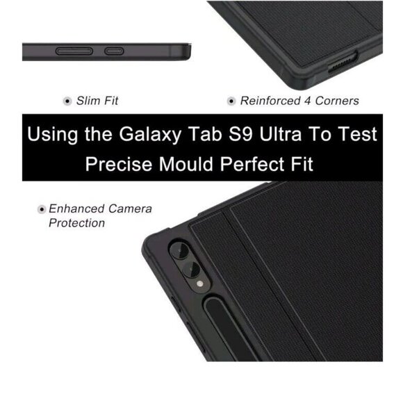 Soke Case For Samsung Galaxy Tab S9 Ultra 2023 / S8 Ultra 2022 With S Pen Holder - Picture 7 of 8